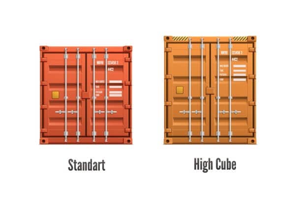 Maße und Abmessungen eines High Cube Containers