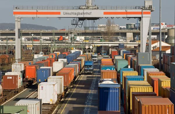 Kombinierter Verkehr Container Umschlagplatz