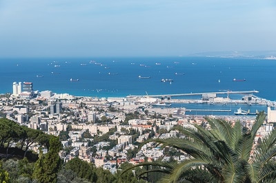 Hafen von Haifa Israel