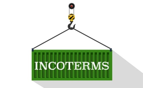 FCL Incoterms symbolisiert durch Container mit Aufschrift 