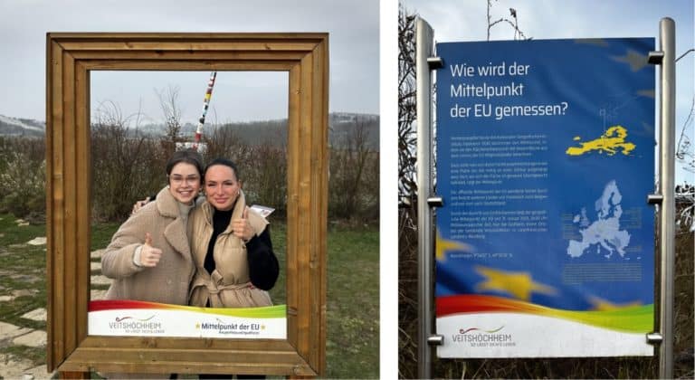 Ausflug zum offiziellen geographischen Mittelpunkt der EU